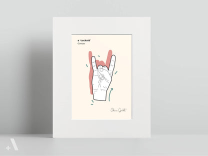 Italian Hand Gestures Illustrated Art Print