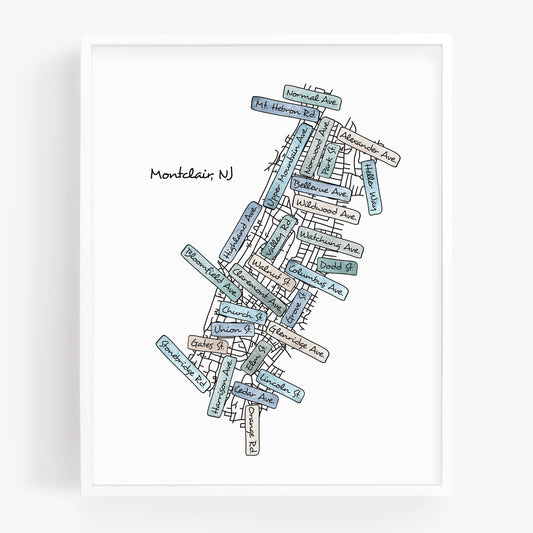 Montclair Street Map Print