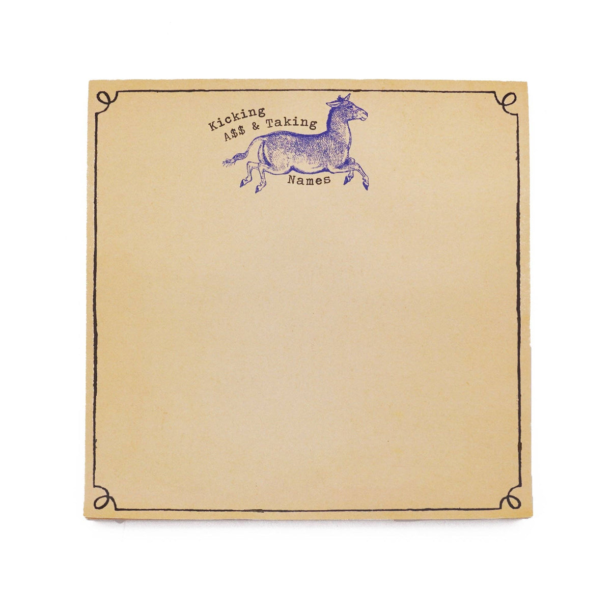 Sassy Donkey Square Notepad 100 Sheets