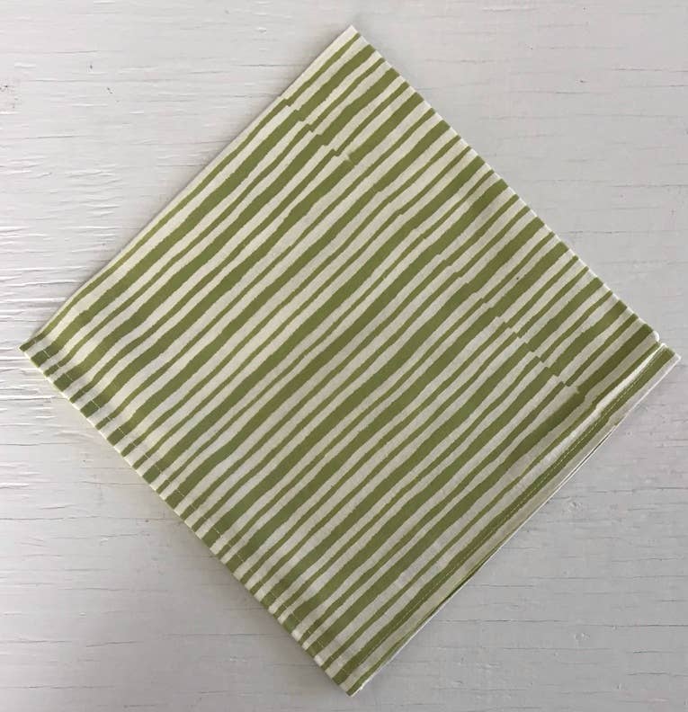 Napkins Daffodil Stripe Green