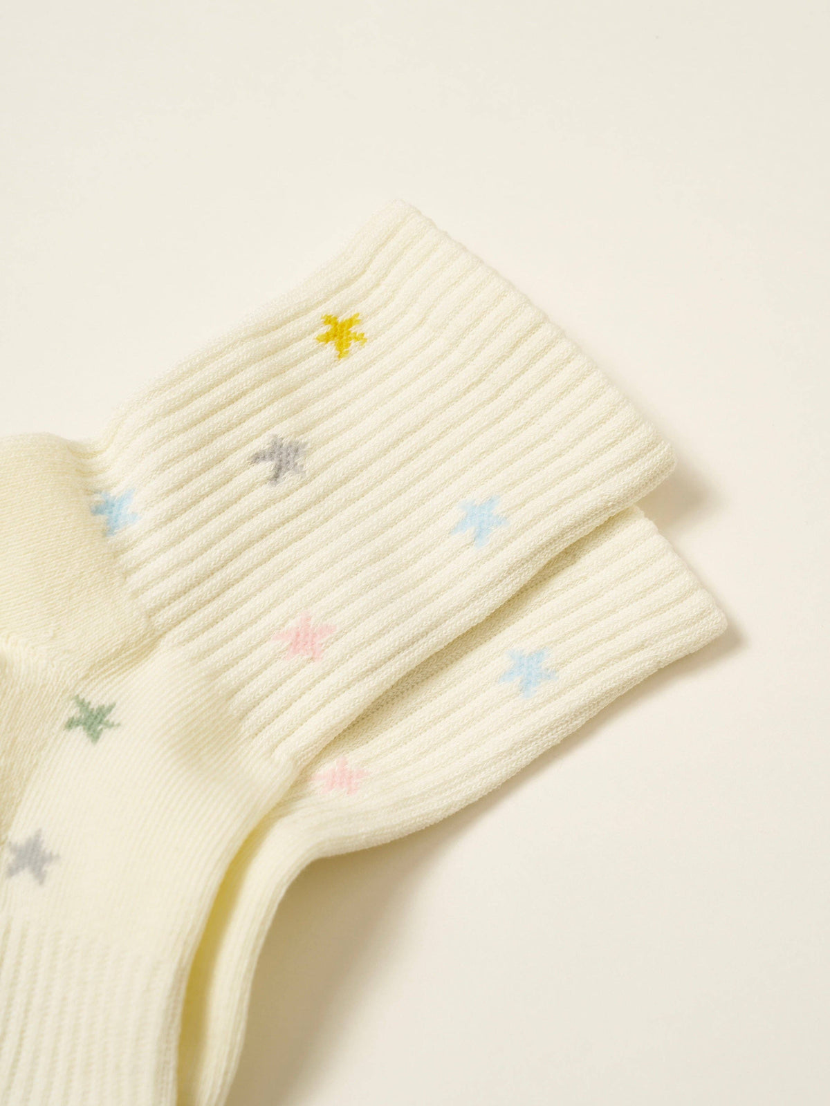 Star Print Organic Cotton Grip Socks