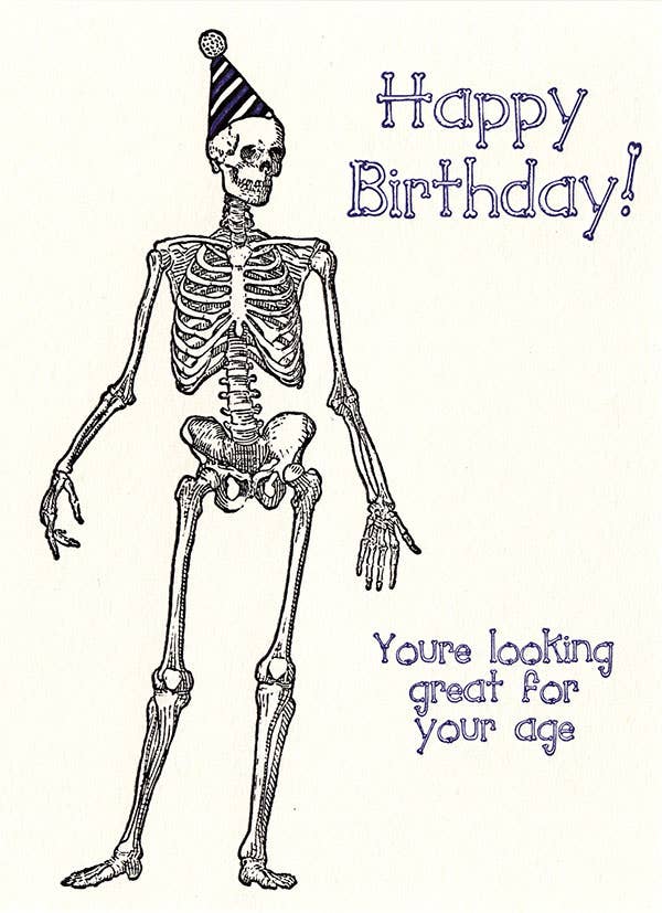 Skeleton Birthday Greeting Card