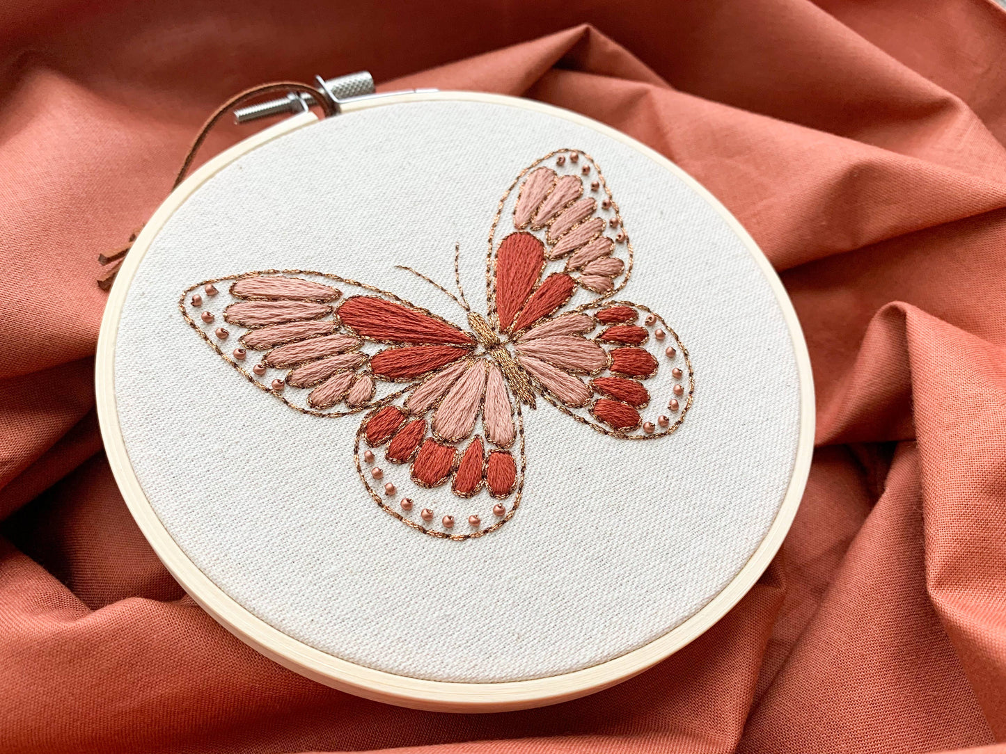 Butterfly Embroidery Kit, modern embroidery diy kit