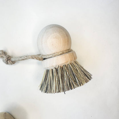Natural Wood Pot Brush Eco Kitchen Scrubber