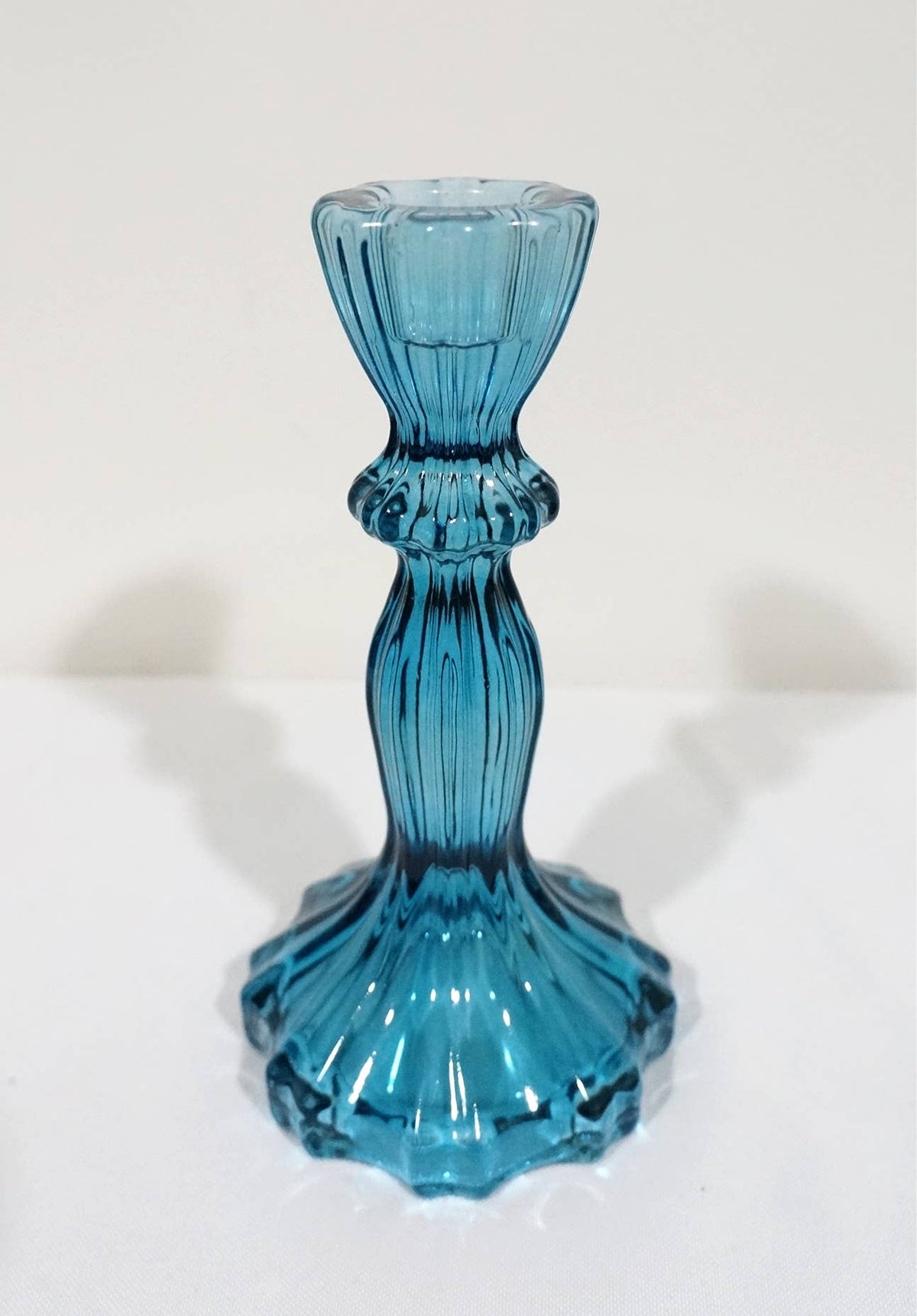 Glass Candlestick Holder, Taper Candle Stand