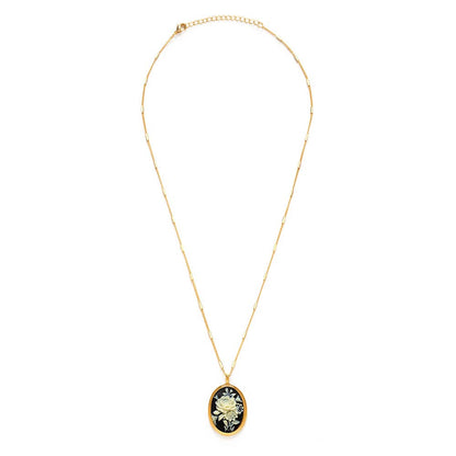 Gothic Rose Vintage Cameo Necklace