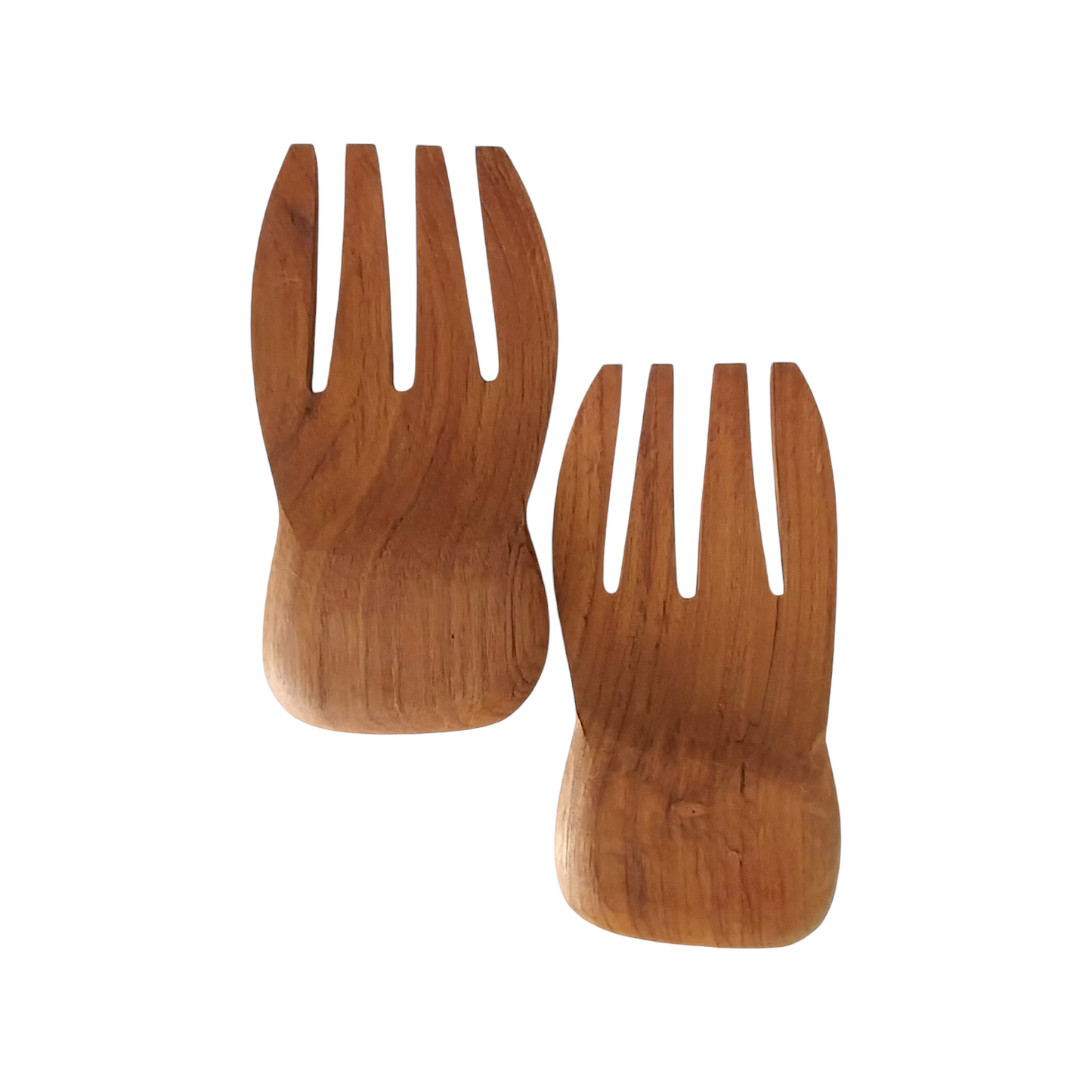 Teak Wood Salad Serving Hand Set
