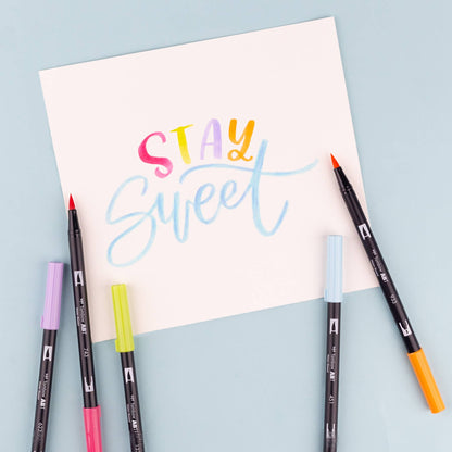 Tombow Dual Brush Pens, Yay Sorbet 6-Pack