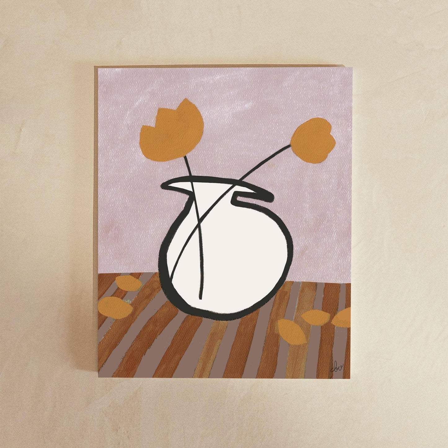 Modern Colorful Floral Vase Art