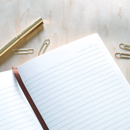 Brown Floral Embroidered Journal Notebook