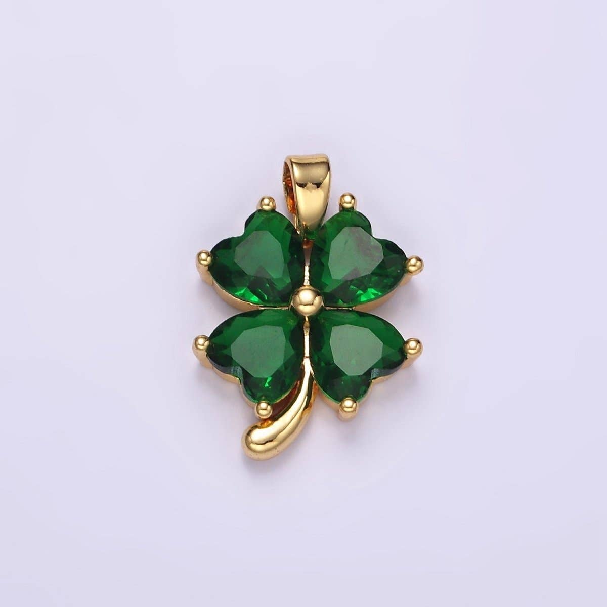 Four Leaf Clover Pendant Necklace, Gold Filled