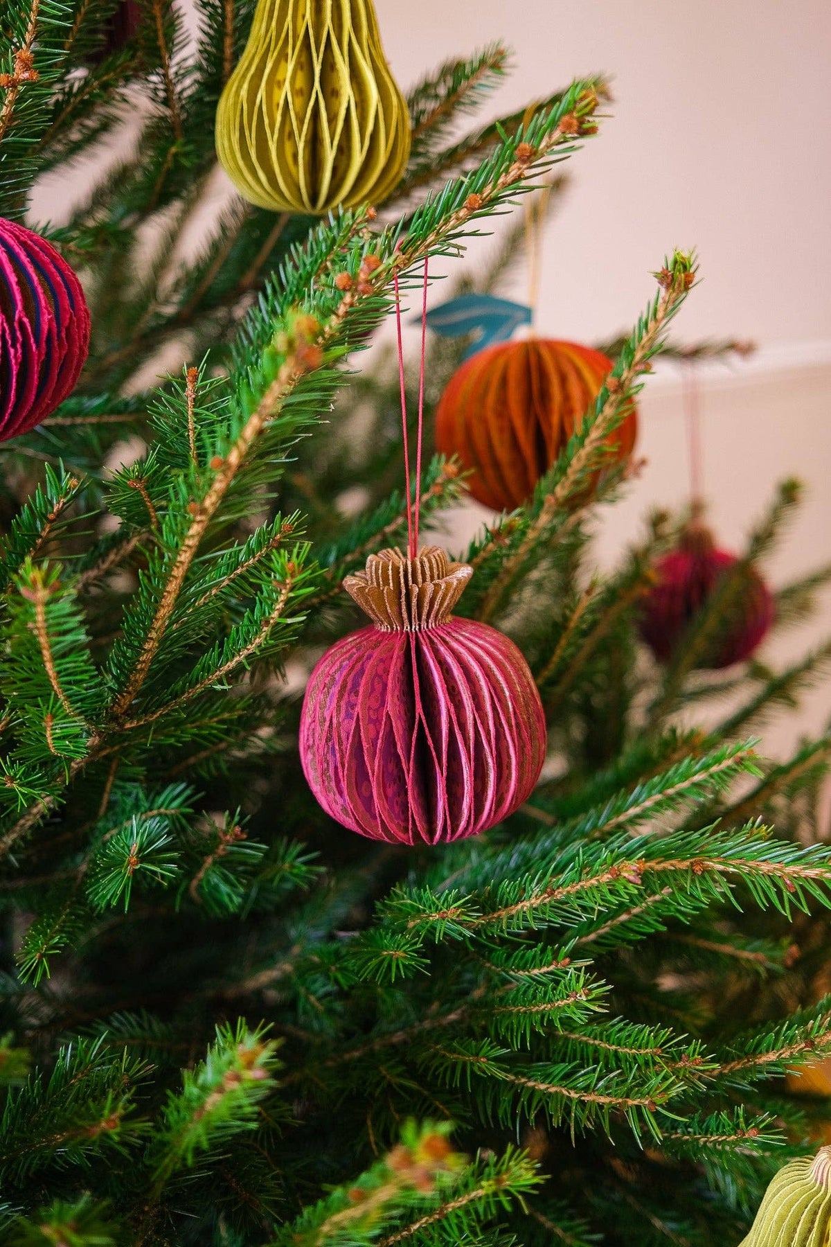 Pomegranate Honeycomb Paper Ornament