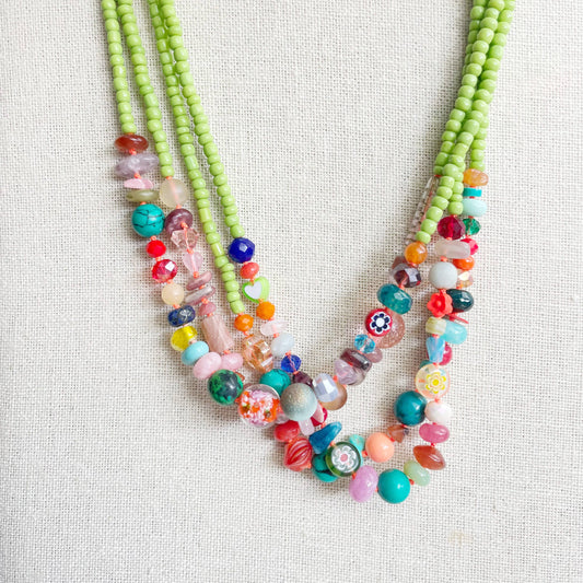 Tutti  Colorful Beaded Necklace