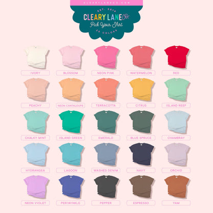 Custom Rainbow Embroidered Wording Tee