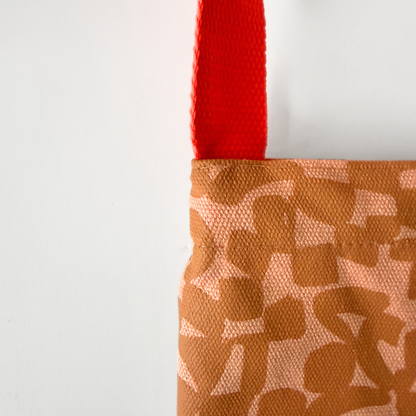 Checks Print Cotton Canvas Wine Tote