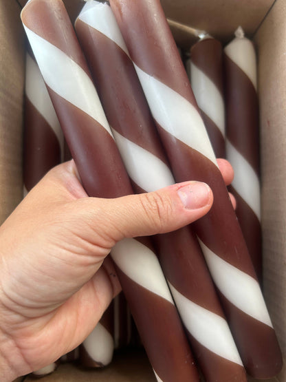 Twist Stripe Taper Candles