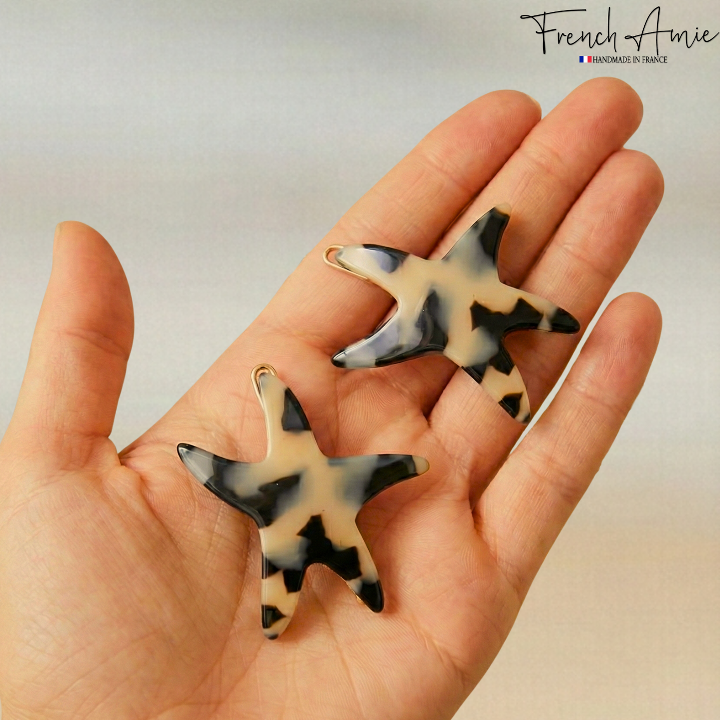 French Amie Starfish Acetate Hair Clip