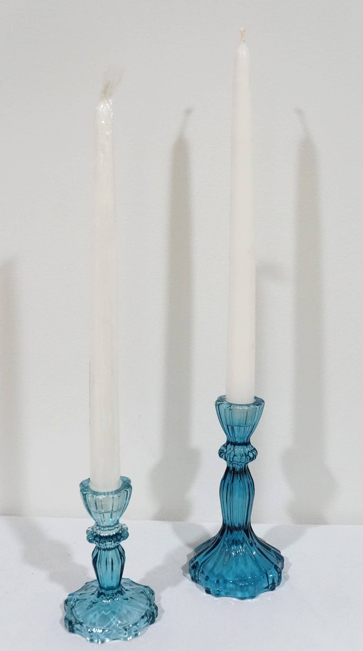 Glass Candlestick Holder, Taper Candle Stand