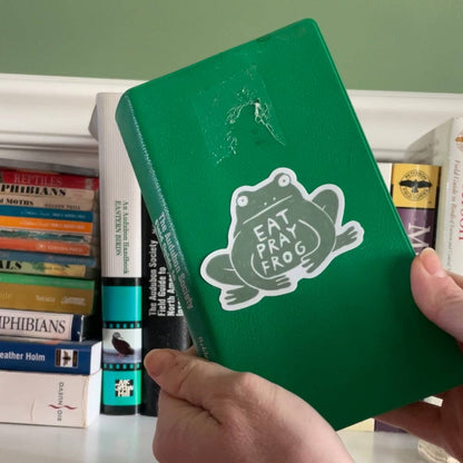 Eat Pray Frog Sticker