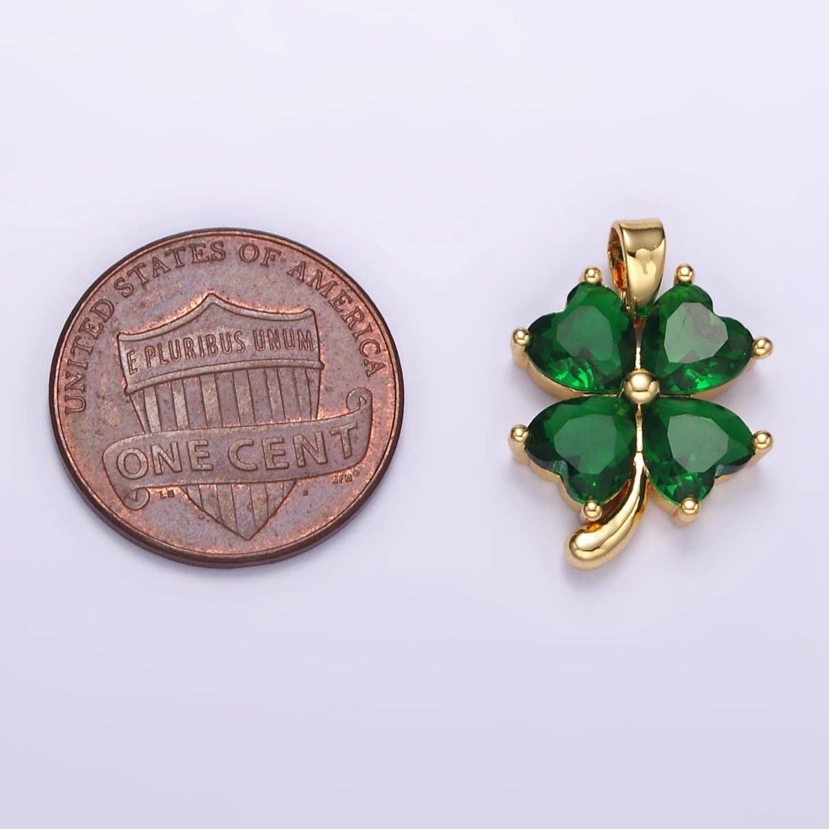 Four Leaf Clover Pendant Necklace, Gold Filled