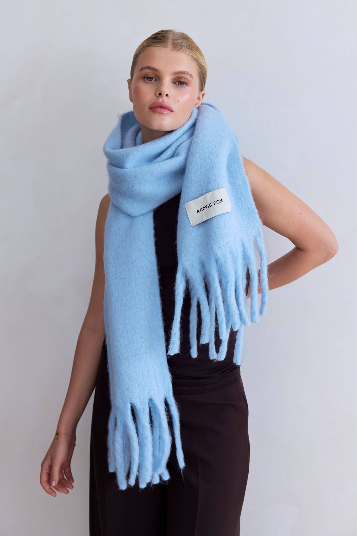 Glacier Blue Stockholm Recycled Winter Scarf
