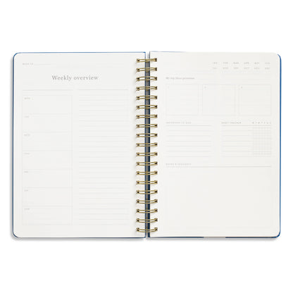 Bold Hardcover Spiral Undated Daily Planner