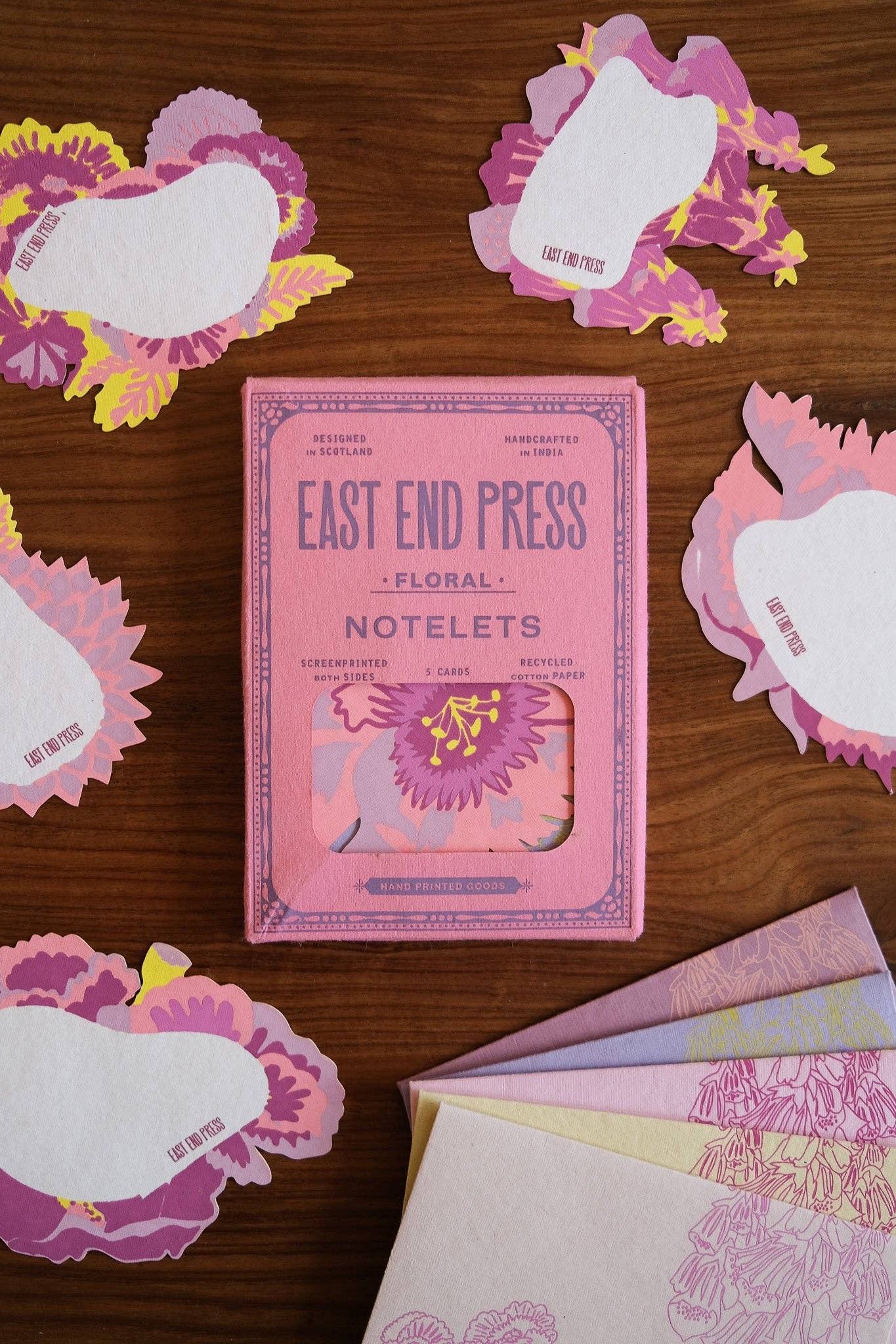 Floral Screen Printed Notecard Set