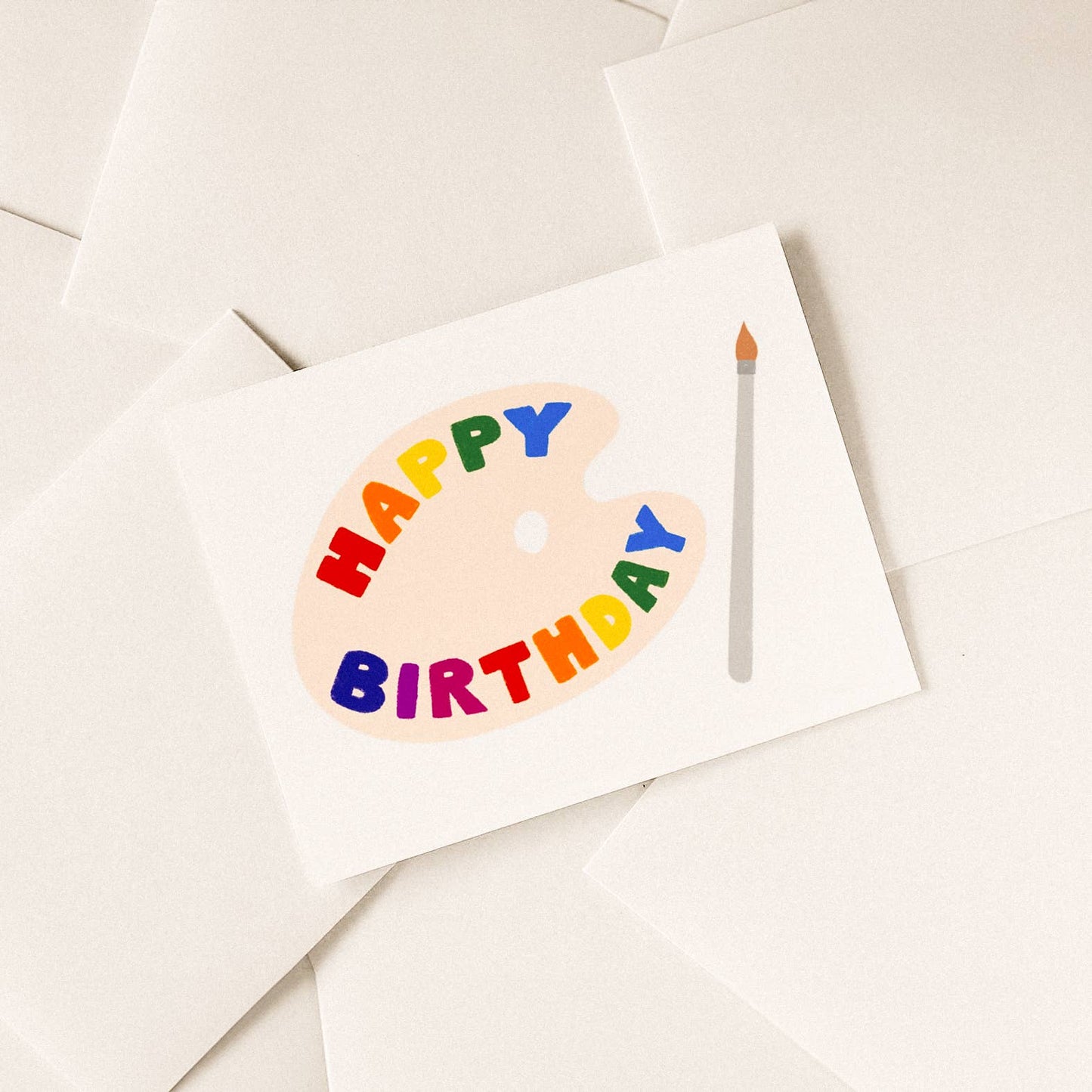 Happy Birthday Paint Palette Greeting Card