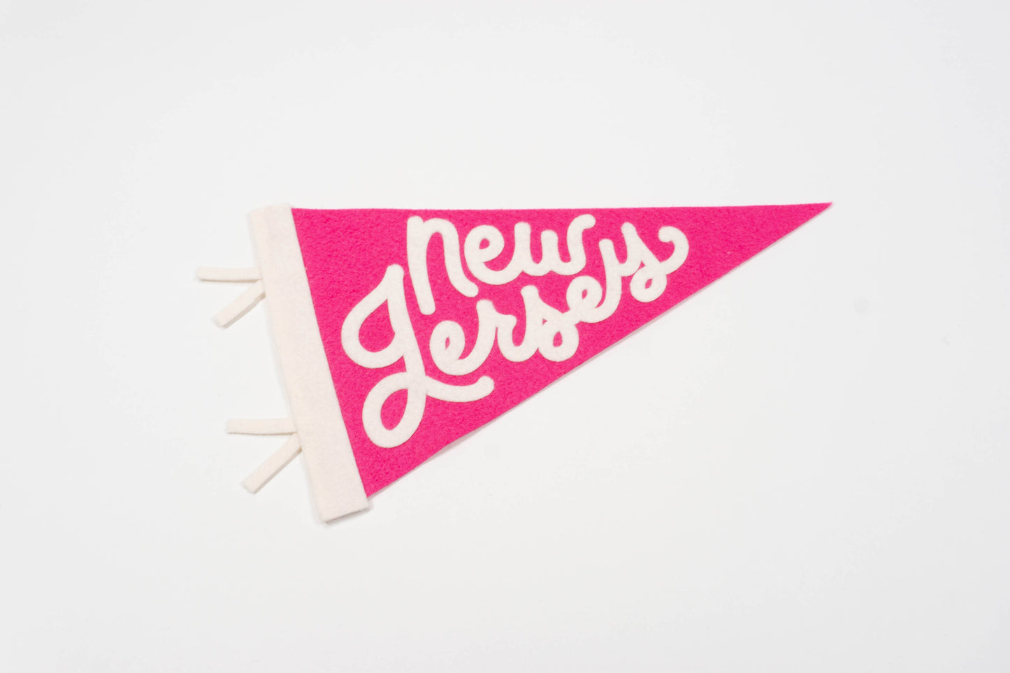 New Jersey Hand Lettered Wool Felt Pennant