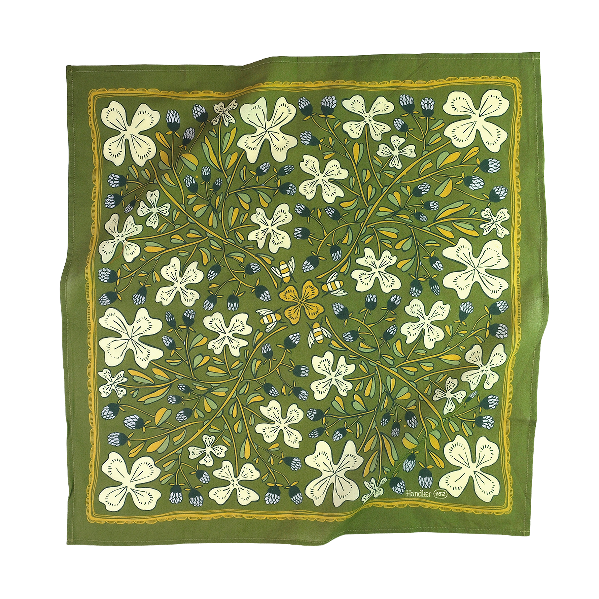 No. 152 Josephine Hand Screen-Printed Cotton Bandana