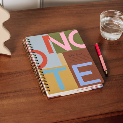 Notes Hardcover Spiral Lined Notebook