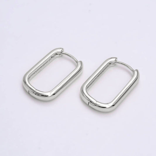 Oblong Hoop Earrings