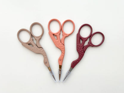 Bird scissors, small sewing scissors, stork scissors