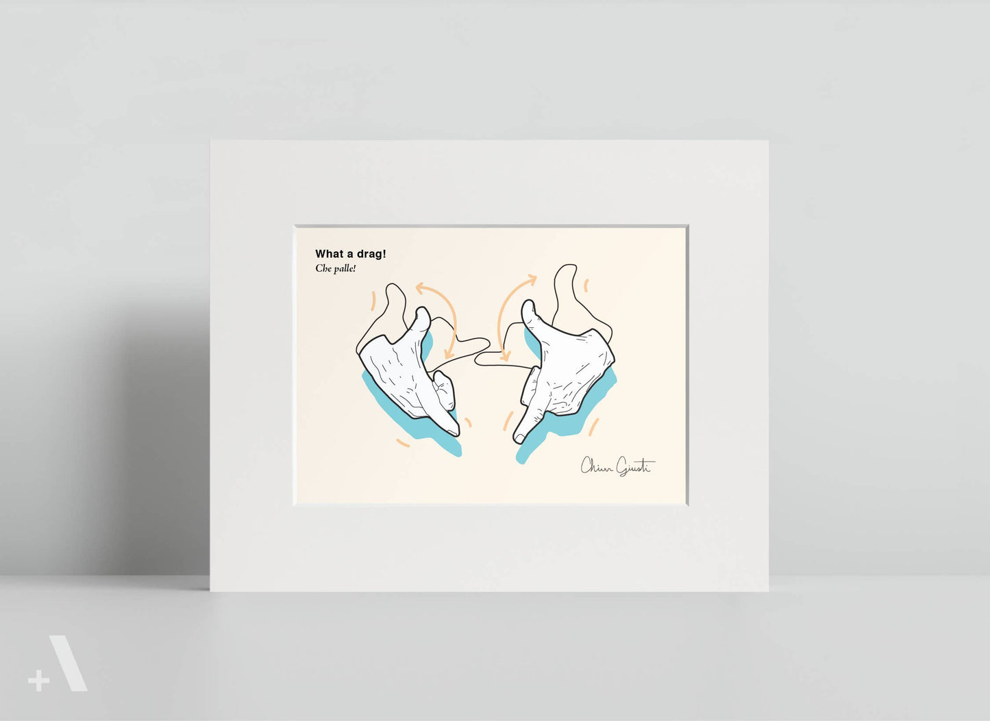 Italian Hand Gestures Illustrated Art Print