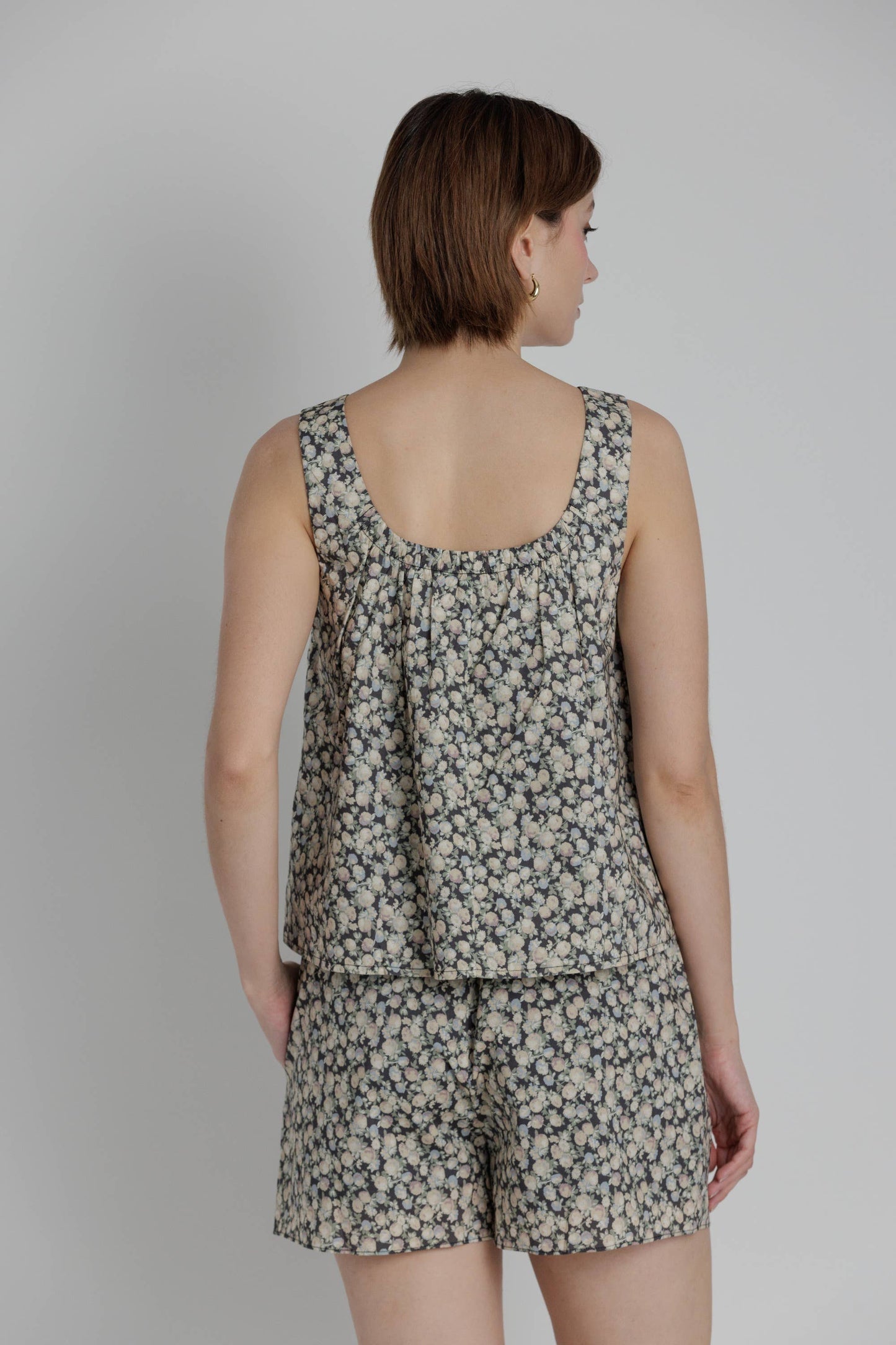 Floral Cotton Poplin Babydoll Top