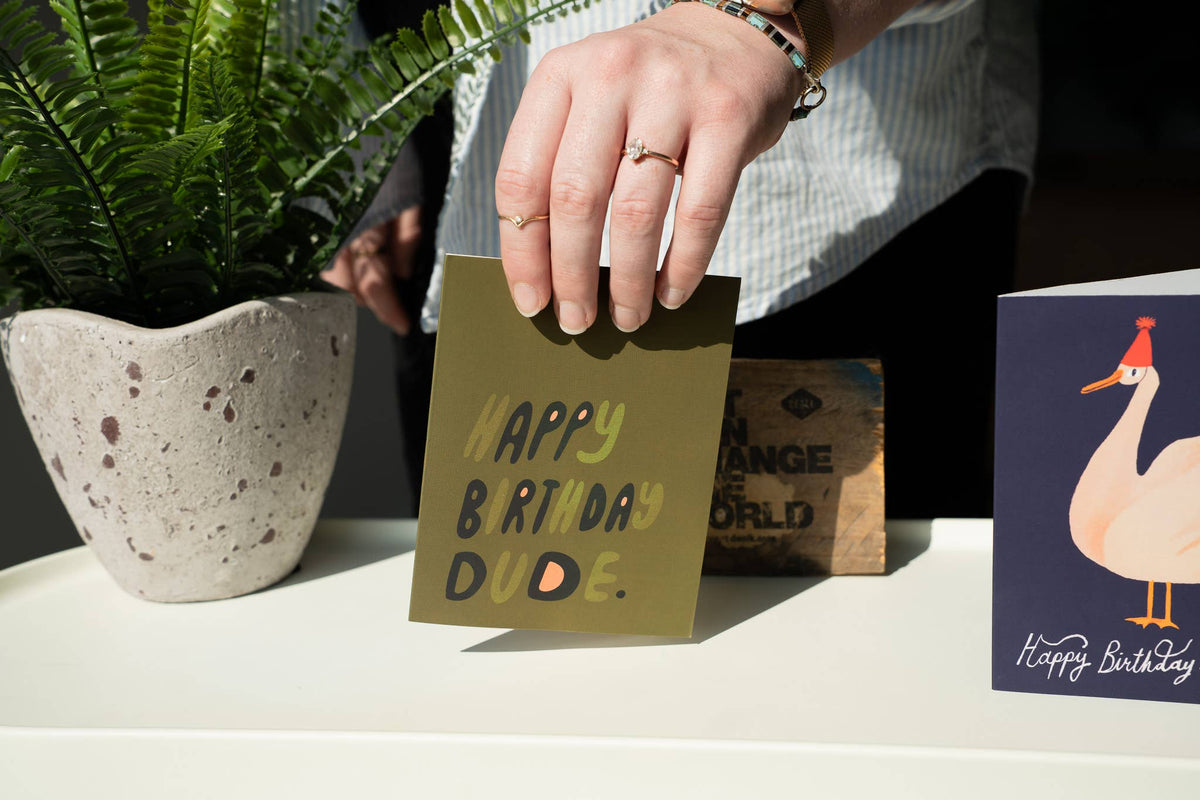 Birthday Dude Soft-Touch Notecard