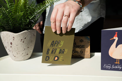 Birthday Dude Soft-Touch Notecard