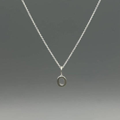 Sterling Silver Block-Letter Initial Necklace