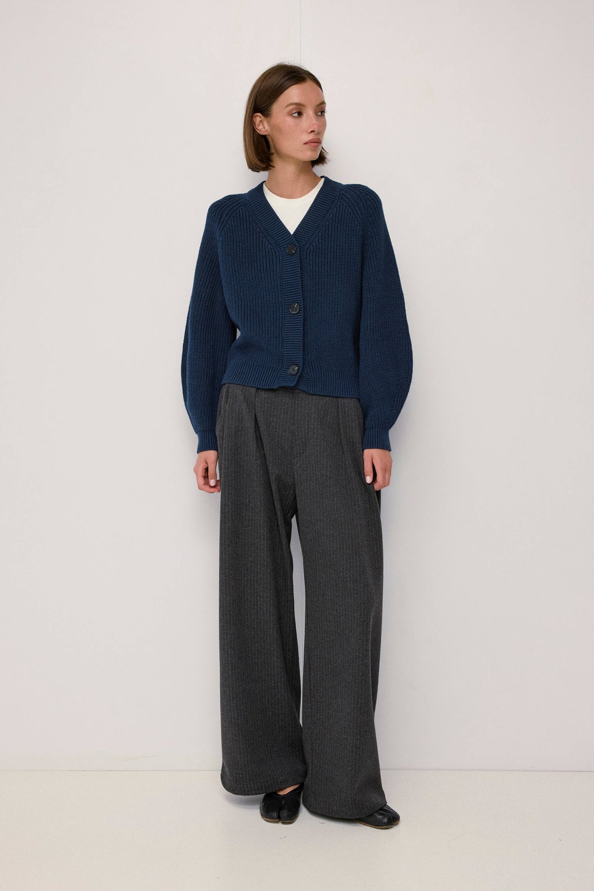 Hazel Chunky Ribbed Cotton Cardigan