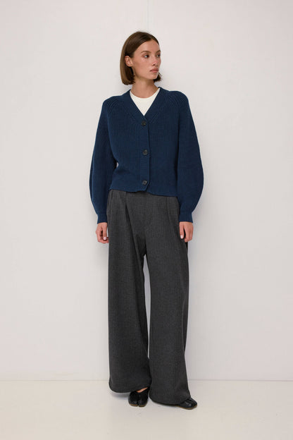 Hazel Chunky Ribbed Cotton Cardigan