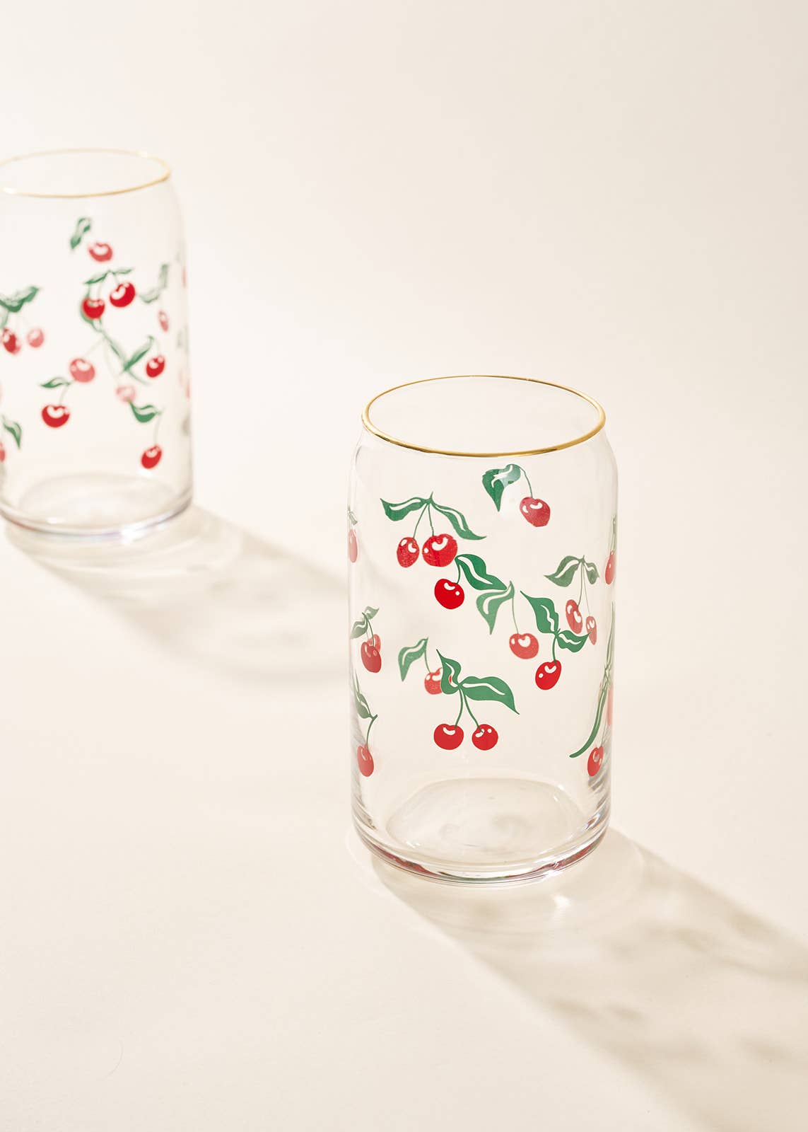 Cherry Scatter 16 Oz Soda Can Glass