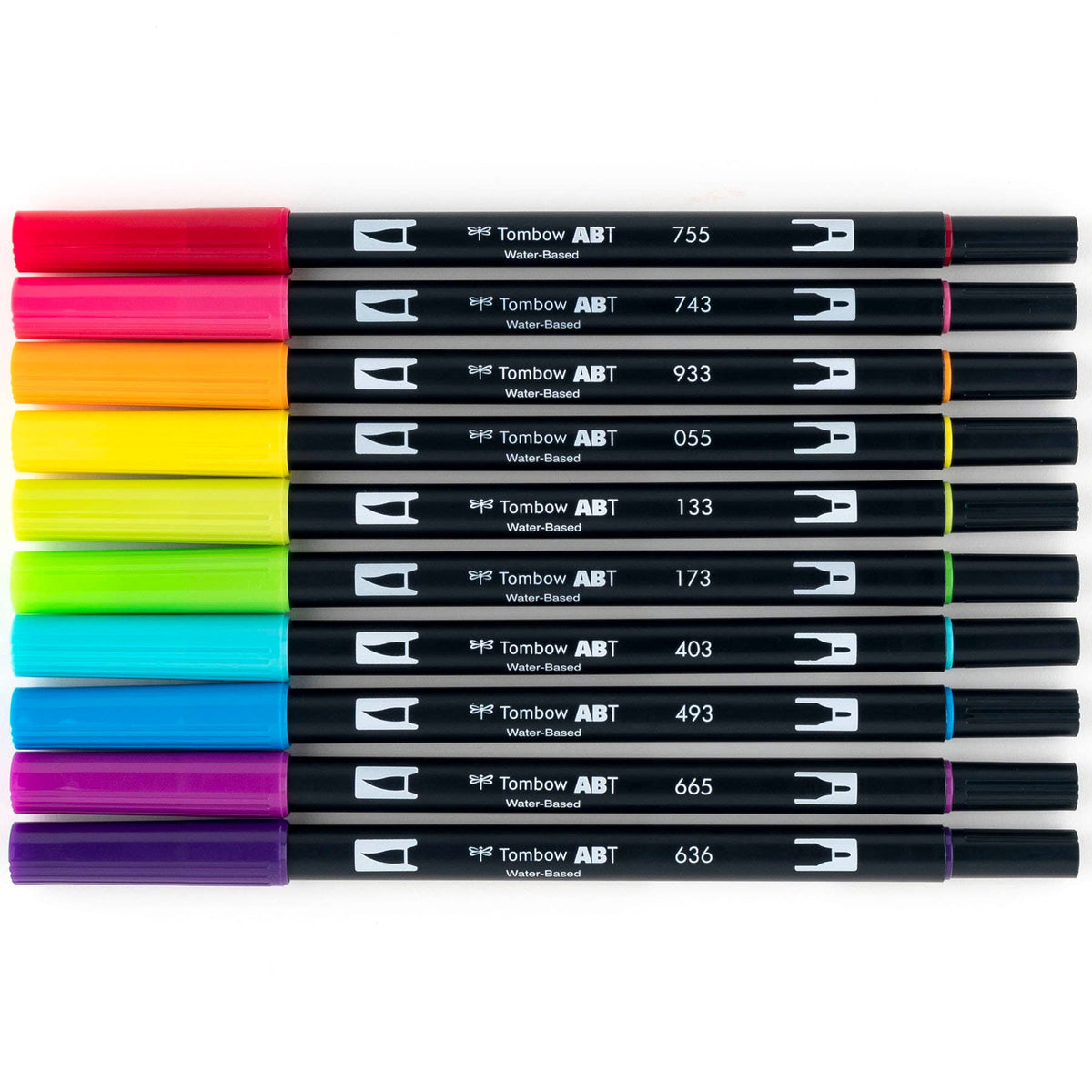 Tombow Dual Brush Pen Art Markers Bright 10 Pack
