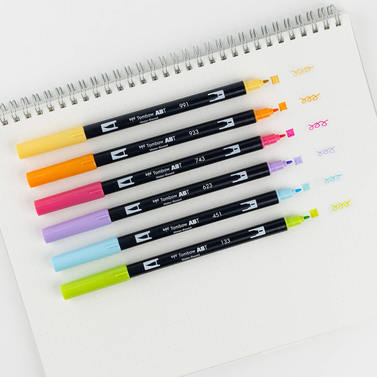 Tombow Dual Brush Pens, Yay Sorbet 6-Pack