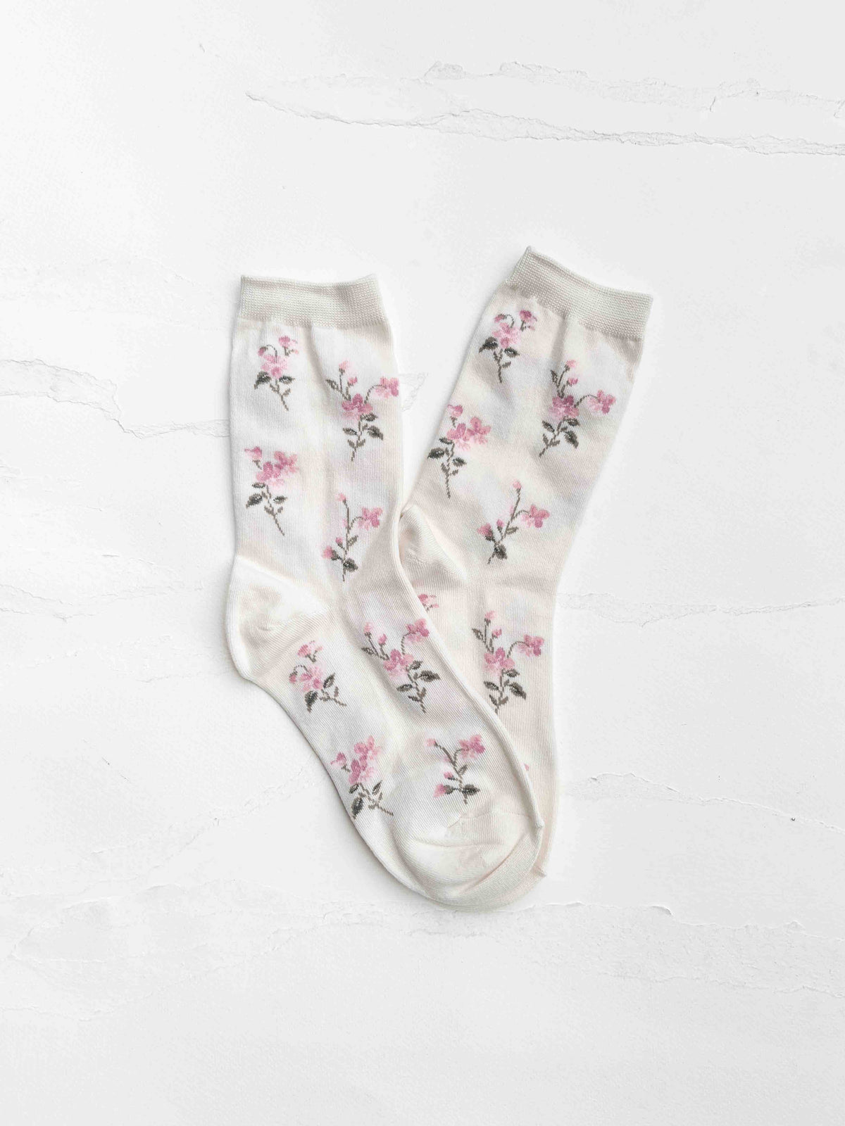 Vintage Style Floral Crew Socks