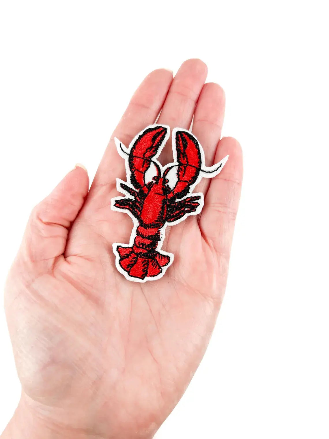Lobster Embroidered Iron on Patch Coastal Marine Life