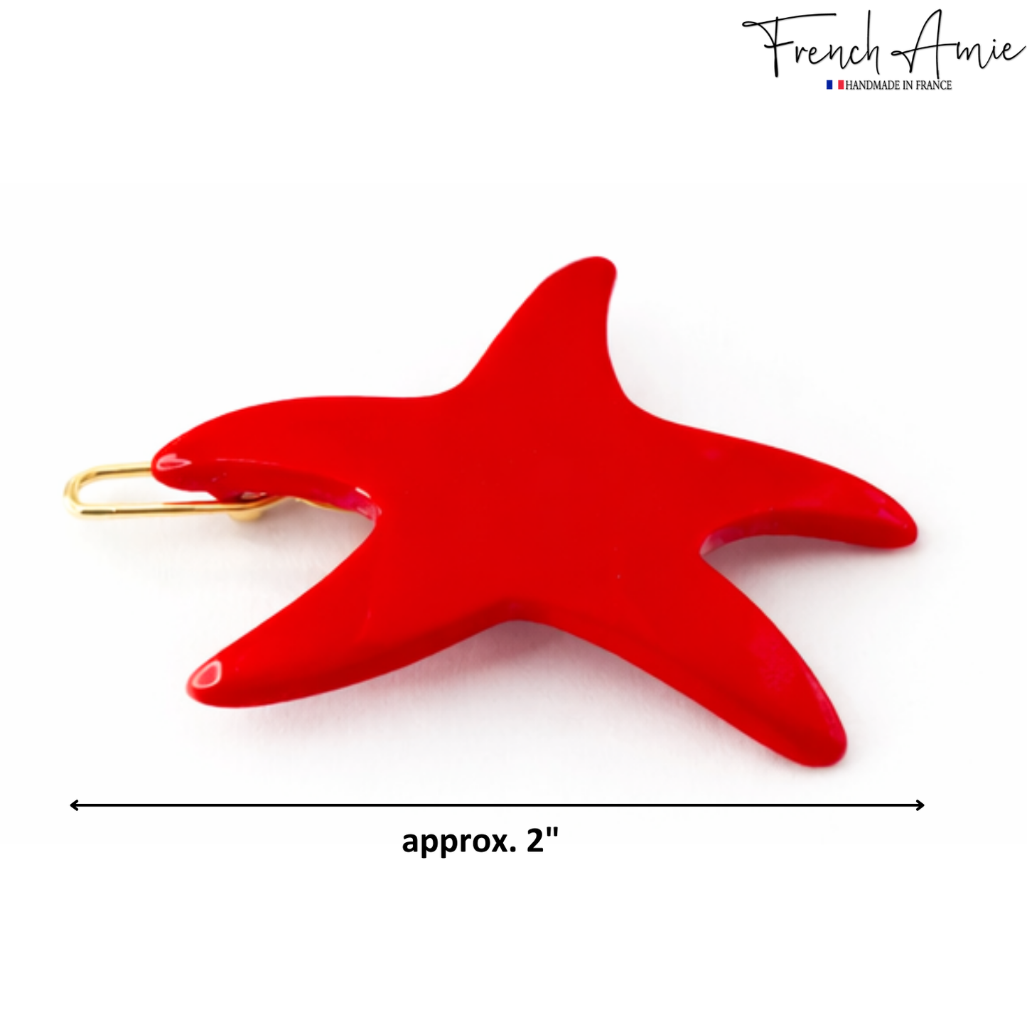 French Amie Starfish Acetate Hair Clip