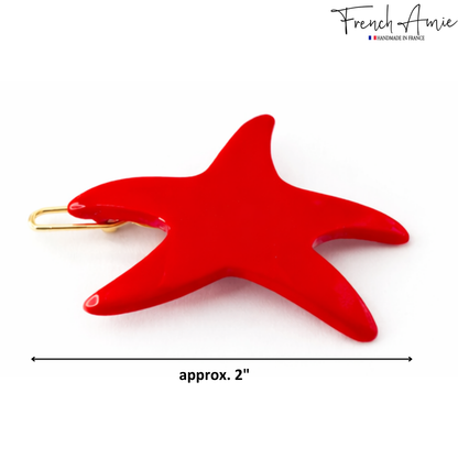 French Amie Starfish Acetate Hair Clip
