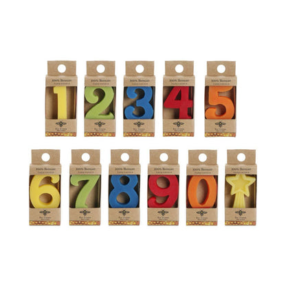 Beeswax Number Birthday Cake Candles