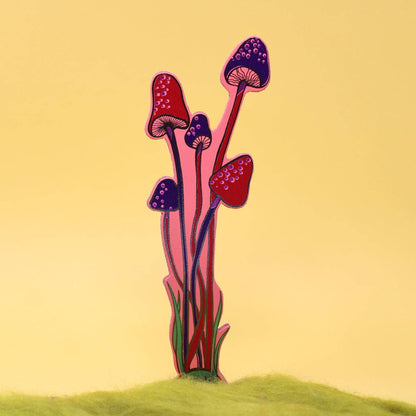 Leather Mushroom Foiled Bookmark