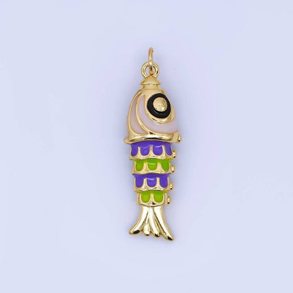 3D Fish Charm Necklace